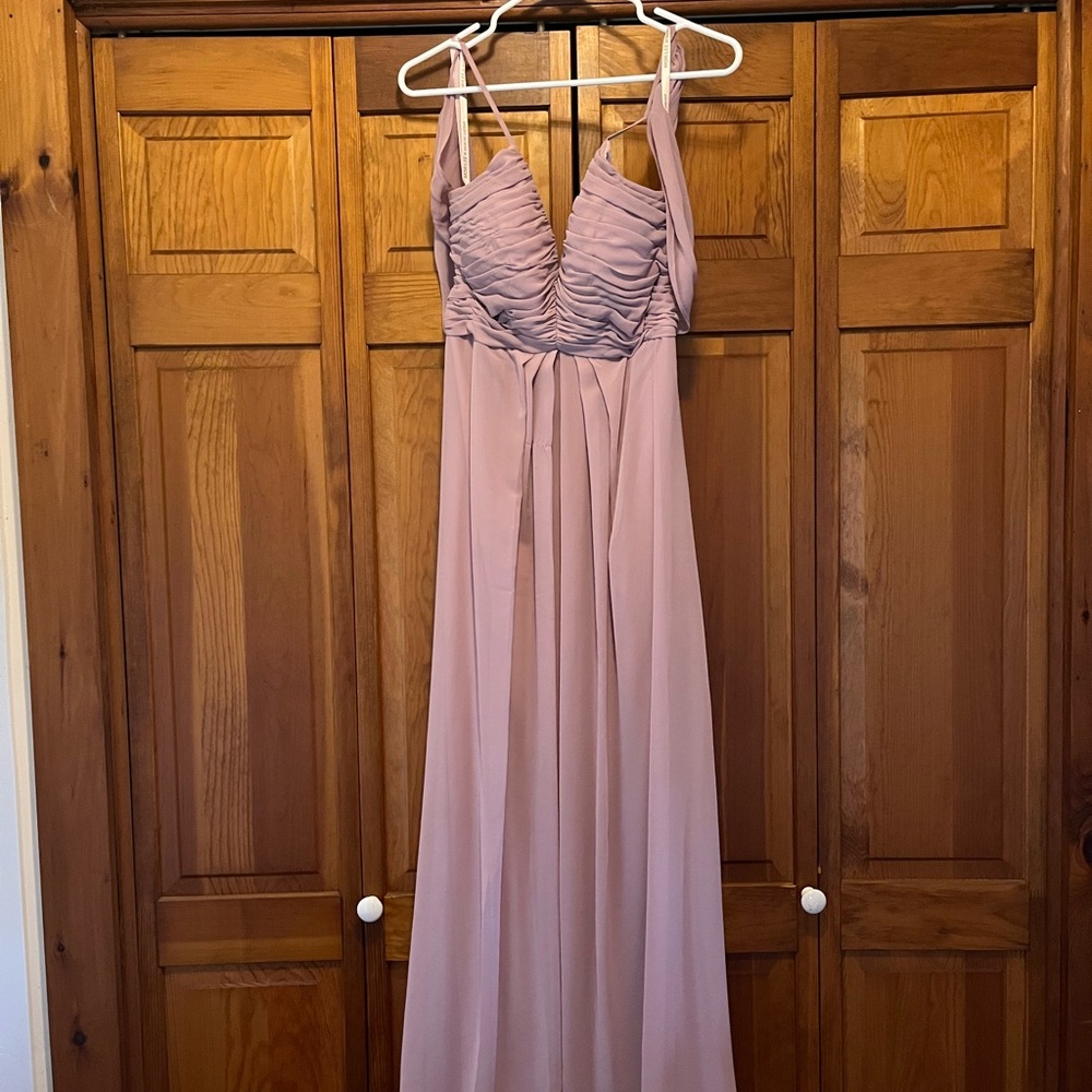 Elegant Mauve Evening Gown